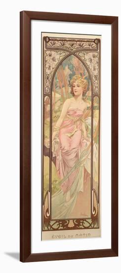 The Times of the Day: Morning Awakening, 1899-Alphonse Mucha-Framed Giclee Print