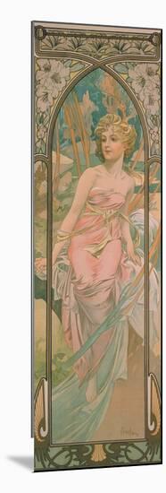 The Times of the Day: Morning Awakening, 1899-Alphonse Mucha-Mounted Premium Giclee Print