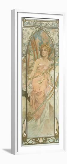 The Times of the Day: Morning Awakening-Alphonse Mucha-Framed Premium Giclee Print