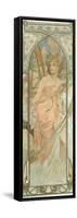 The Times of the Day: Morning Awakening-Alphonse Mucha-Framed Stretched Canvas