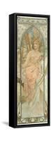 The Times of the Day: Morning Awakening-Alphonse Mucha-Framed Stretched Canvas