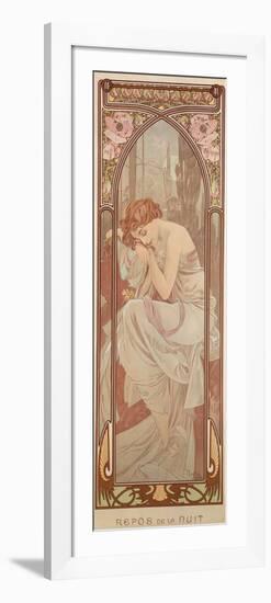 The Times of the Day: Night's Rest, 1899-Alphonse Mucha-Framed Giclee Print