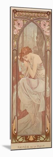 The Times of the Day: Night's Rest, 1899-Alphonse Mucha-Mounted Giclee Print