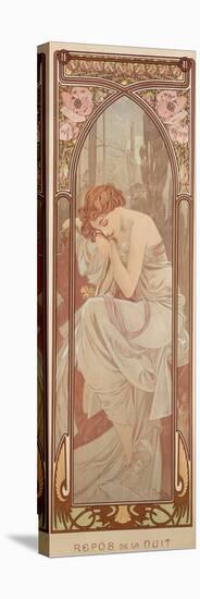 The Times of the Day: Night's Rest, 1899-Alphonse Mucha-Stretched Canvas