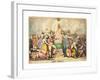 The Times, Probably 1783, Hand-Colored Etching, Rosenwald Collection-Thomas Rowlandson-Framed Giclee Print