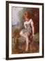 The Timid Bather, 1872 (Oil on Panel)-Henry Le Jeune-Framed Giclee Print