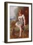 The Timid Bather, 1872 (Oil on Panel)-Henry Le Jeune-Framed Giclee Print