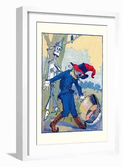 The Tin Man and Scarecrow-John R. Neill-Framed Art Print