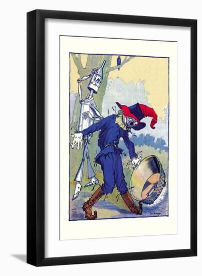 The Tin Man and Scarecrow-John R. Neill-Framed Art Print