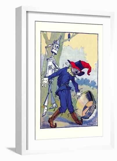 The Tin Man and Scarecrow-John R. Neill-Framed Art Print