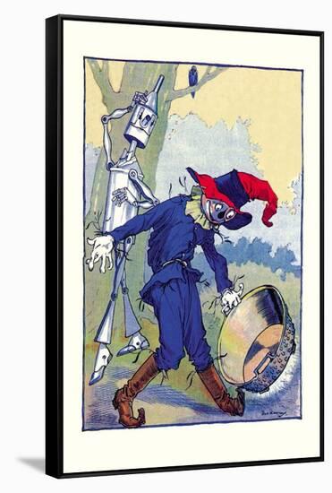 The Tin Man and Scarecrow-John R. Neill-Framed Stretched Canvas