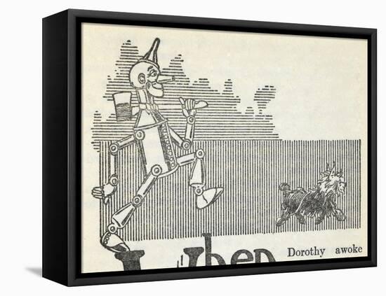 The Tin Woodman, and Toto the Dog-William Denslow-Framed Stretched Canvas