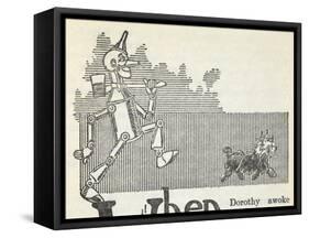 The Tin Woodman, and Toto the Dog-William Denslow-Framed Stretched Canvas