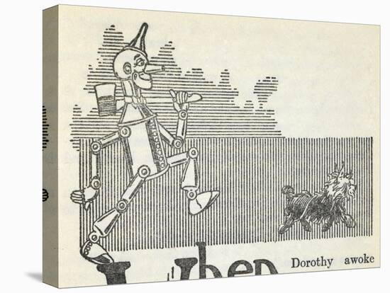 The Tin Woodman, and Toto the Dog-William Denslow-Stretched Canvas