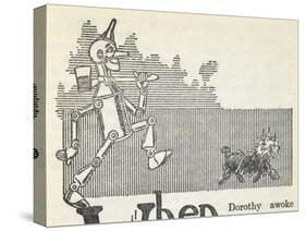 The Tin Woodman, and Toto the Dog-William Denslow-Stretched Canvas