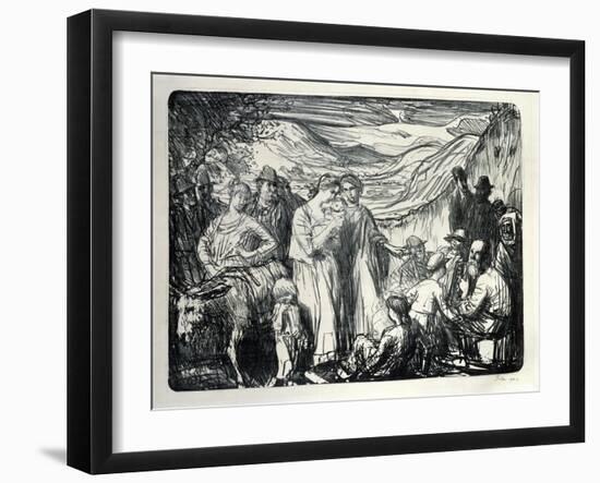 The Tinkers, 1920-Augustus Edwin John-Framed Giclee Print