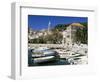 The Tiny Inner Harbour, Hvar Town, Croatia-Michael Short-Framed Photographic Print