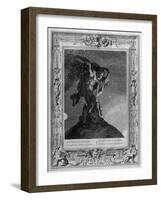 The Titan Atlas Supports the Heavens on His Shoulders-Bernard Picart-Framed Art Print