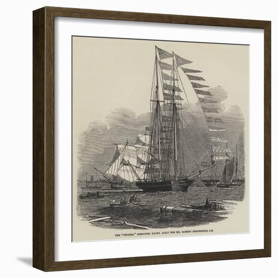 The Titania Schooner Yacht, Built for Mr Robert Stephenson, Ce-Edwin Weedon-Framed Giclee Print