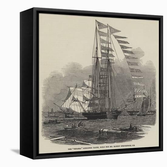 The Titania Schooner Yacht, Built for Mr Robert Stephenson, Ce-Edwin Weedon-Framed Stretched Canvas