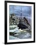 The 'Titanic' Colliding with an Iceberg, 1912-null-Framed Giclee Print