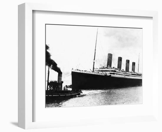 The Titanic in 1912 Proir to Maiden Voyage Brochure-null-Framed Photographic Print