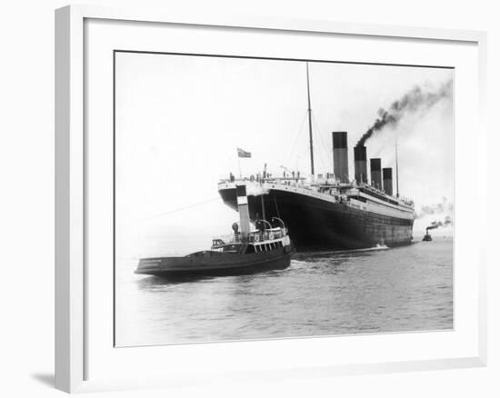 The Titanic Leaving Belfast Ireland for Southampton England for Its Maiden Voyage New York Usa-Harland & Wolff-Framed Photographic Print