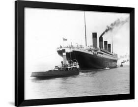 The Titanic Leaving Belfast Ireland for Southampton England for Its Maiden Voyage New York Usa-Harland & Wolff-Framed Photographic Print