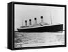 The Titanic Sails on the Ocean-null-Framed Stretched Canvas