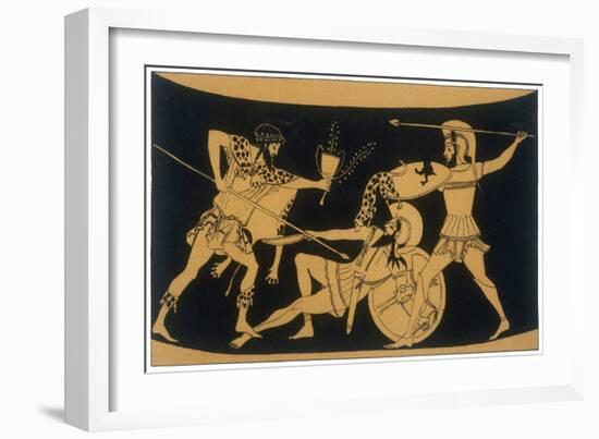 The Titans Challenge the Gods for Supremacy But are Defeated-null-Framed Art Print