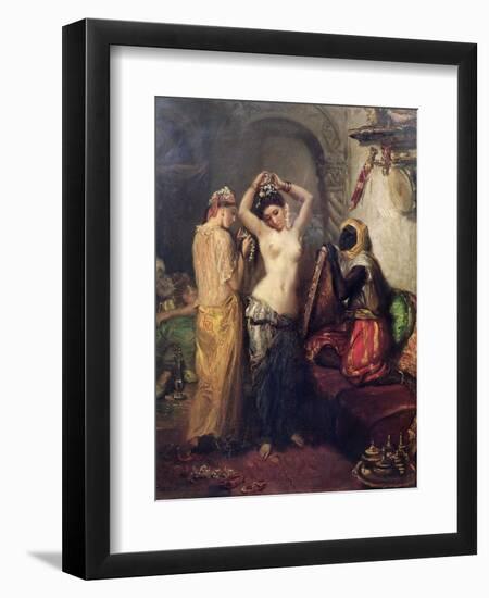 The Toilet in the Seraglio-Theodore Chasseriau-Framed Premium Giclee Print