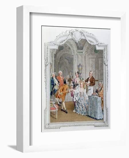 The Toilette, Illustration from 'La Vie Parisienne', C.1890-Maurice Leloir-Framed Giclee Print