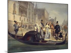 The Tolstoy Family in Venice, 1855-Giulio Carlini-Mounted Giclee Print