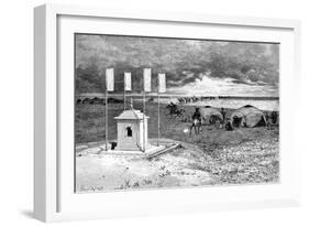 The Tomb of a Lama and an Encampment, Mongolian Desert, C1890-Ivan Pranishnikoff-Framed Giclee Print