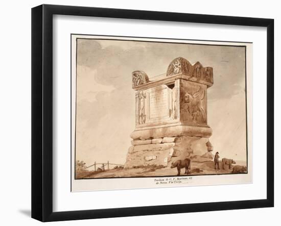 The Tomb of C.V. Marianus, also known as Nero's Tomb. Via Cassia, 1833-Agostino Tofanelli-Framed Giclee Print