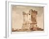 The Tomb of C.V. Marianus, also known as Nero's Tomb. Via Cassia, 1833-Agostino Tofanelli-Framed Giclee Print