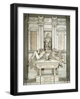 The Tomb of Giuliano De Medici, by Michelangelo-null-Framed Photographic Print