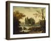 The Tomb of Jean-Jacques Rousseau at Ermenonville, 1802-Hubert Robert-Framed Giclee Print