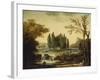 The Tomb of Jean-Jacques Rousseau at Ermenonville, 1802-Hubert Robert-Framed Giclee Print