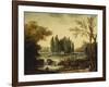 The Tomb of Jean-Jacques Rousseau at Ermenonville, 1802-Hubert Robert-Framed Giclee Print