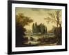 The Tomb of Jean-Jacques Rousseau at Ermenonville, 1802-Hubert Robert-Framed Giclee Print