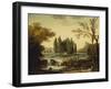 The Tomb of Jean-Jacques Rousseau at Ermenonville, 1802-Hubert Robert-Framed Giclee Print