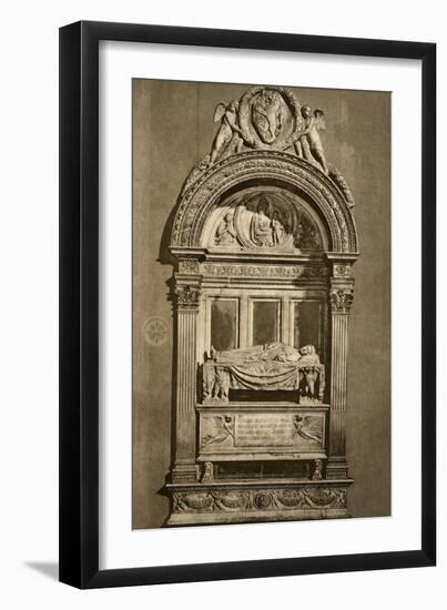 The Tomb of Leonardo Bruni (C1369-144), Basilica of Santa Croce, Florence, 1882-null-Framed Giclee Print