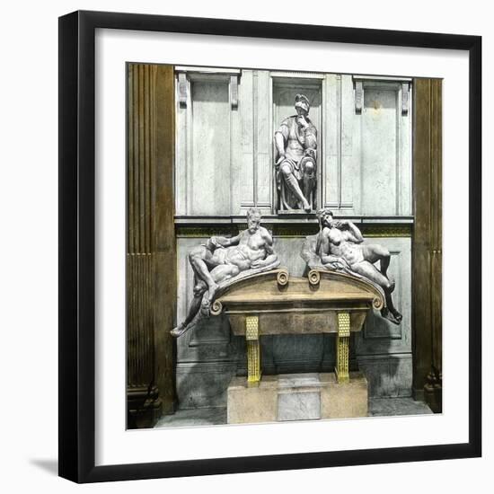 The Tomb of Lorenzo II of Medicis (1492-1519), Duke of Urbino-Leon, Levy et Fils-Framed Photographic Print