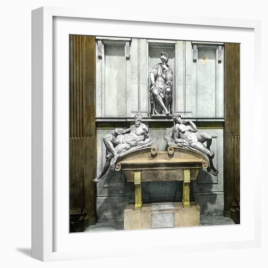 The Tomb of Lorenzo II of Medicis (1492-1519), Duke of Urbino-Leon, Levy et Fils-Framed Photographic Print