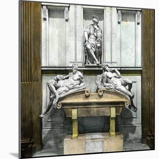 The Tomb of Lorenzo II of Medicis (1492-1519), Duke of Urbino-Leon, Levy et Fils-Mounted Photographic Print