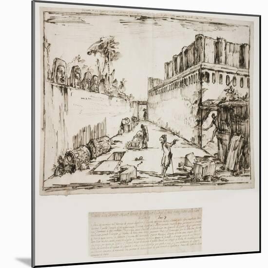 The Tomb of the Istacidi, Pompeii-Giovanni Battista Piranesi-Mounted Giclee Print