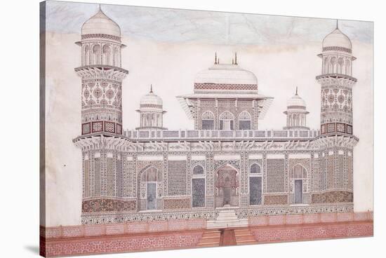 The Tomb of the Itmad-Ud-Daula, C.1815 (Encil, Pen and Black Ink, W/C, Heightened with Touches O)-null-Stretched Canvas