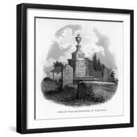 The Tomb of William Hogarth at Chiswick, 1840-null-Framed Giclee Print