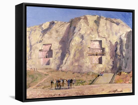 The Tombs of Darius and Artaxeres-Bob Brown-Framed Stretched Canvas